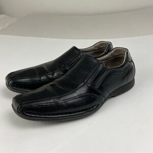 Steve Madden Men’s Leather Loafers Black Size 11.5 Contemporary Minimalist